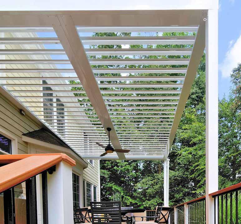 PURPOSE ALIGNS WITH STYLE A private room with a view An Equinox Louvered Roof system is ideal for many applications, including cozy dining spaces that allow for fabulous entertaining.