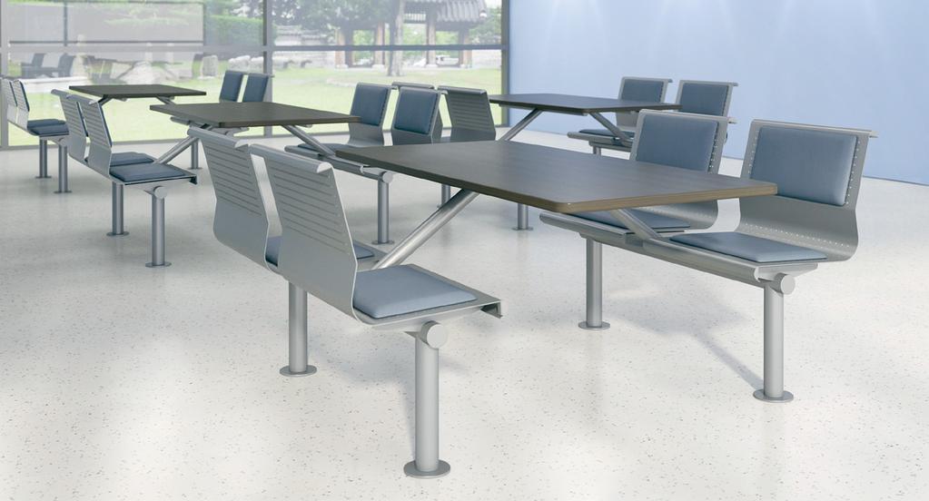 Solid and attractive Heavy Duty tables and chairs have added weight to reduce mobility.