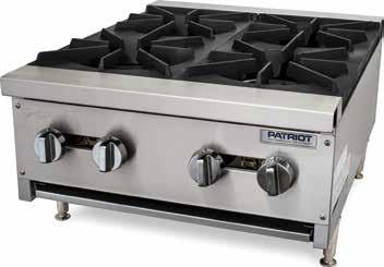 Heavy Duty Hot Plates COOKING EQUIPMENT SHP Series Heavy Duty Hot Plates Heavy duty cast iron burners and cooking grate Stainless steel construction Individual control settings for each burner for