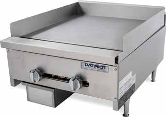 Heavy Duty Griddles COOKING EQUIPMENT SG Series Heavy Duty Griddles Stainless steel construction Commercial grade 3/4 steel plate griddle surface 1 Thick griddle plate also available Convenient and