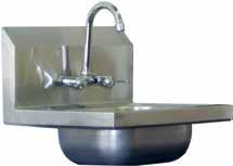 guard Drain assembly included Faucet optional 1/2 IPS hot and cold water 1-1/2 IPS drain outlet NSF