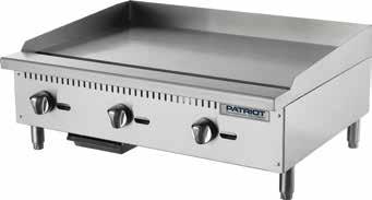 FB Series Heavy Duty Griddles FB SERIES COOKING EQUIPMENT FB Series Heavy Duty Griddles Stainless steel construction Commercial grade 3/4 steel plate griddle surface Convenient and easily removed