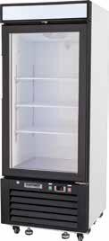 FB Series Merchandiser Refrigerators UPRIGHT REFRIGERATION FB Series Merchandiser Refrigerators Available in black or white exterior Aluminum interior Stainless steel interior floor for easy cleaning