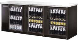 BAR REFRIGERATION PD Series Back Bar Refrigeration PD Series Back Bar Refrigeration PBB-28-90 Foamed in place high density polyurethane insulation provides better temperature retention Forced air