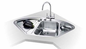 BLANCO DELTA 18/10 Stainless Steel BLANCO DELTA IF BLANCO DELTA IF 18/10 Stainless Steel sink and tap Cut out template supplied.