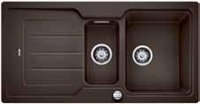 490mm x 15mm corner radii Bowl Depth: 190/100mm Cabinet Size: 600mm FOOD BOARD 232181 COLANDER 232180 BLANCO CLASSIC