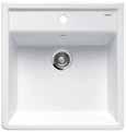 BLANCO PANOR Ceramic BLANCO PANOR 60 BLANCO PANOR 60 Ceramic sink (Crystal White only) and tap Lay-on sink Bowl Depth: 190mm Cabinet Size: 600mm Suggested tap upgrade options: