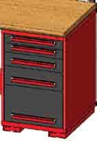 Head to the accessories to add overhead cabinets, pegboard, tack board, removable drawers, tool holders, spool holders and much more to make your work center function the way you need it to.