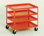 Casters are not recommended for carts over 66 E F G H E Two-Tray-33 high Width Tray Length Depth Capacity 16
