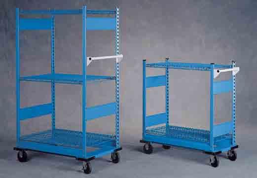 V-Grip Shelving Carts Instant mobility Open wire construction promotes high visibility, letting light and air pass freely Rugged and easy to use Handles the most demanding jobs All units have two
