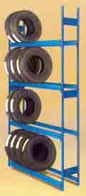 Tire racks Racks assemble quickly and adjust with a minimum number of tools Beams adjust up or down