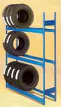 All tire racks are furnished with brackets which may be used to anchor to wall or back-to-back.