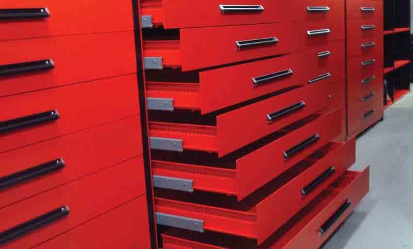 Modular Drawer Cabinets Available Standard Colors Design Benefits & Features One-piece welded construction. Drawer capacity of up to 400 lbs.