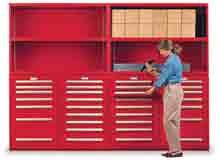 59 H for #4495 4490-59 Hardwood top 30 D x 60 W 441-5W Ships knocked down Order modular cabinets to compliment shelving. Here are typical arrangements.
