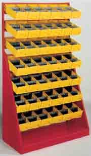 Pick Racks One bin fits drawer units and open Pick Rack. Go from stock to sales area just by exchanging bins. Rearrange displays in moments. Contents are completely visible.