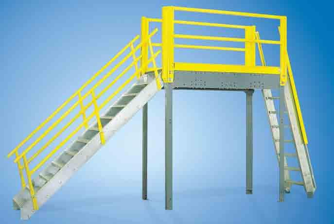 Catwalks and Walkways Ideal for machinery repair, inspection or observation, Equipto Bridge Catwalks can be combined with stairways and ship s ladders to create structures.