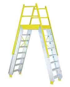 Ship s Ladders and Bridges Equipto s Ship s Ladders provide safe, multi-level access up or down to platforms, roofs, platforms, pits, trenches and wells.