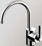 Outlet flow regulator The Attitude classic basin mixer and vessel basin mixer are