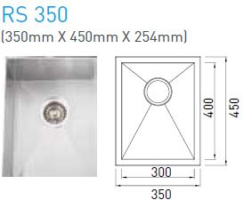 2mm 304 Grades s/s. Dimensions: 350x450x254mm. RS250 1.