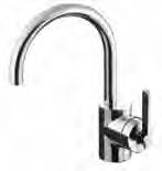 Silver Single lever basin mixer with pop-up