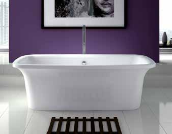 81 Waste and overflow included 1555x820mm Traditional Freestanding Slipper Bath A03049 582.