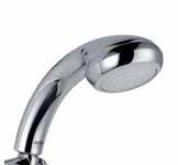 Single spray showerheads Mira Beat 9cm Works with any shower on any system Single spray mode Rub-clean nozzles for easy limescale removal Easy to fit - no tools required Fits all hoses White Chrome 2.