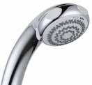Adjustable spray showerheads Mira Response 9cm Works with any shower on any system 4 different spray patterns Rub-clean nozzles for easy cleaning Easy to fit Fits all hoses White/grey 2.1605.103 32.