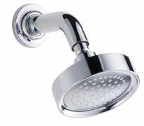 Fixed spray showerheads Suitable for mixer showers with built-in pipework.