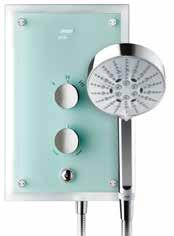 Reduced pipework Remote wireless control Electric showers * Electric showers take water from your cold water supply and warm it by passing it safely over heating elements contained within the unit.