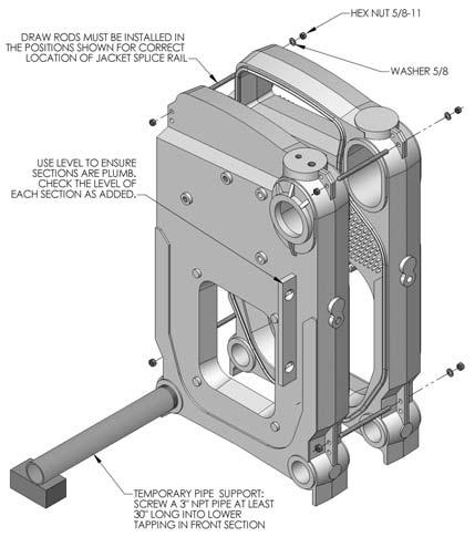 2), and slide it into place against the front section. Ensure that the sections are plumb and the port connectors are properly seated in the port recesses as indicated in Figure 2.
