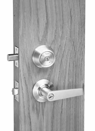 4800LN series interconnected lockset functions 4851LN (F95) 4871LN (F97) 4855LN Entrance, Single Locking operated by key from outside or by