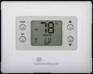 THE SMART SOLUTION FOR ENERGY EFFICIENCY OPERATION Mode Selection The mode button allows the user to display the off, heat, cool, auto icons.