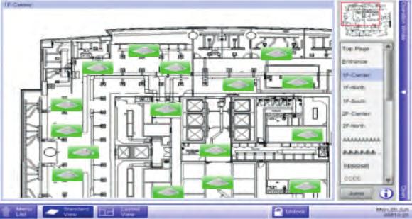 NEW Mini Building Management System User friendly VRV > Intuitive user interface > Visual layout view and direct access to indoor unit main functions > All functions direct accessible via touch