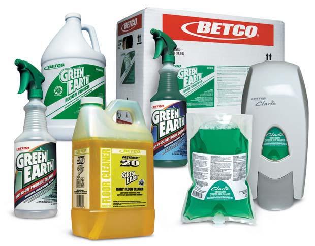 Betco s Earth Cleaning Program consists of products, procedures and equipment designed to have a reduced environmental impact while maintaining superior performance.