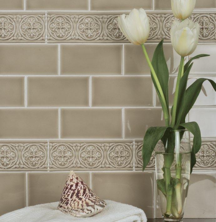 37 FIELD TILES DECORATIVE ACCESSORIES FINISHING TOUCHES FLAT ADSTS848 3.8 x7.8 BEVELED ADSTS301 5.8 x5.8 Vizcaya Deco ADSTS201 2.8 x7.8 Rail Molding ADSTS202 ADSTS204 SILVER SANDS ADSTS940 Arabesque ADSTS836 2.