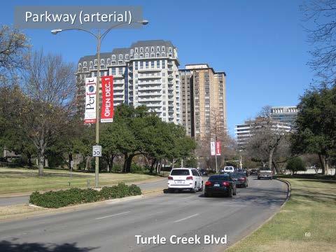 Parkways Parkways serve natural areas where there is a desire to maintain or create a park-like feel to the roadway.