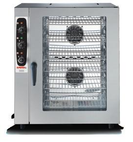 The Rapid ovens are equipped with humidifier with automatic regulation that is able to increase its versatility of use, making it possible for the