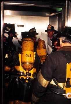 SEPTEMBER-NEWSLETTER-ELEVATOR DANGERS Each year, firefighters are brought up to fire floors in high-rise buildings by elevator and are forced to run for their lives through a gauntlet of flame, heat