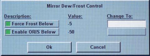Automatically Distinguishes between Dew and Frost For mirror temperatures above 0 C, water vapor condenses on the mirror as liquid water (dew).