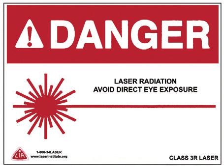 Labels Laser Area Warning Signs ANSI Z136.