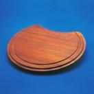 knife-friendly hardwood timber board fits over bowl.