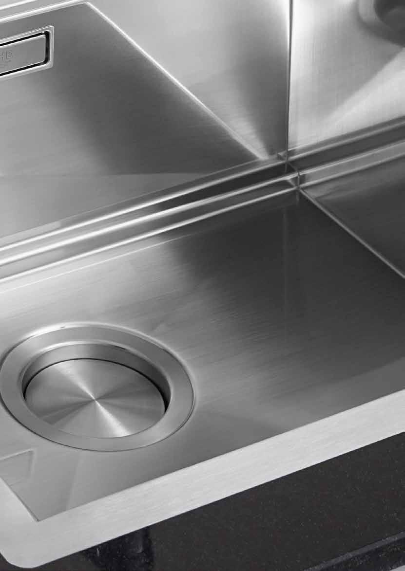 GROHE KITCHEN SINKS PRODUCT FEATURES, FINISHES AND MOUNTING TYPES GROHE StarLight All GROHE sinks use stainless steel