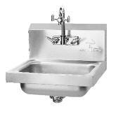 All sink bowls have a large liberal radii with a minimum dimension of 2" and are rectangular in design for increased capacity. Keyhole wall mount bracket. Stainless steel basket drain 1-1/2" IPS.