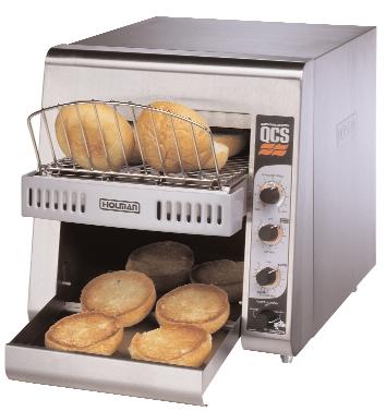 Holman Cooking Equipment QCS Features/Benefits: QCS2 SERIES CONVEYOR TOASTERS Patented forced convection keeps the toaster cool to the touch and extends the life of critical components.