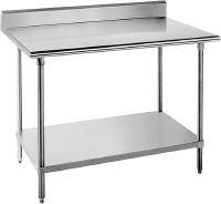 STAINLESS STEEL WORK TABLES PREMIUM Series - 5 Backsplash - Undershelf Style Item #: Qty #: Model #: Project #: FEATURES: Top is furnished with a 1 5/8 sanitary rolled rim edge on front, 1 5/8 square