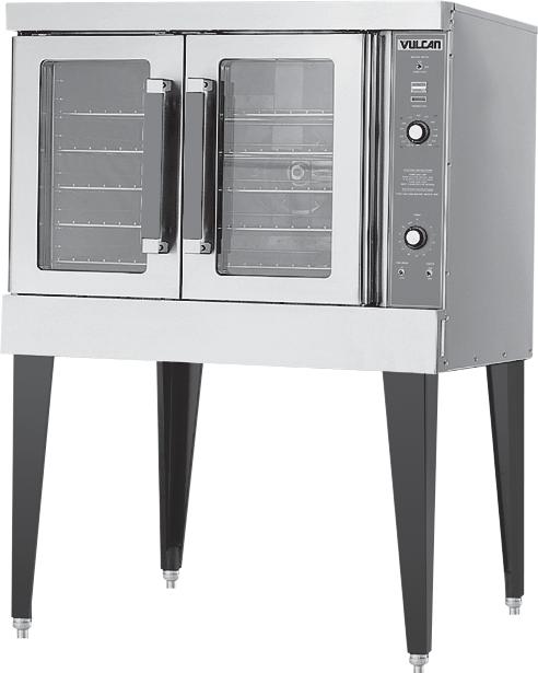Model VC4GD SPECIFICATIONS: Single section gas convection oven, Vulcan-Hart Model No. (VC4GD) (VC4GC). Stainless steel front, sides and top. Painted legs.