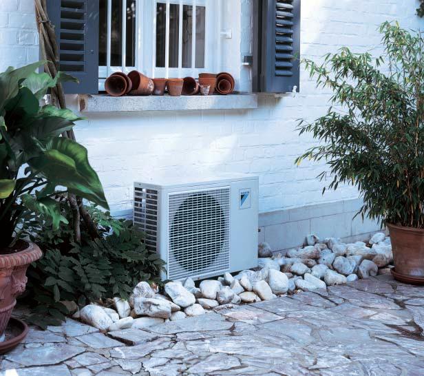 Outdoor units Daikin outdoor units are neat and sturdy and can be mounted easily on a roof or terrace or simply placed against an outside wall.