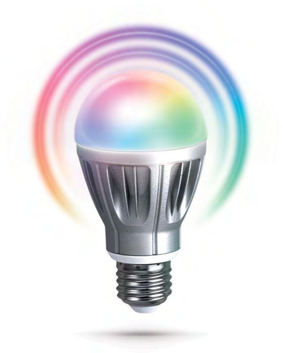 RGBW LIGHT BULB Zipato RGBW LED Bulb with dimmer makes home lighting more fun and comfortable.