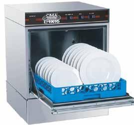 FULL SERVICE WAREWASHING MODEL L-1X16-Under Counter Low Temp 30 racks / 120 covers per hour. Economical to operate. Uses only 1.7 gallons of water per cycle.