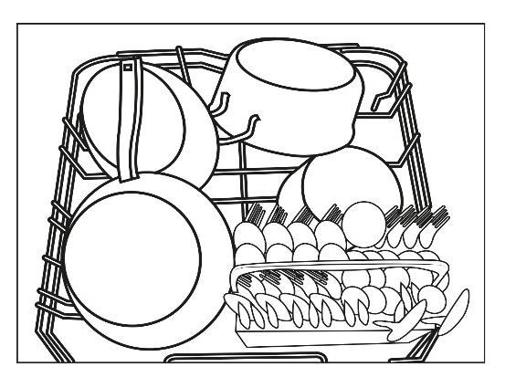 Loading the Dishwasher Loading the Upper Basket The upper basket is designed to hold more delicate and lighter dishware such as glasses, coffee and tea cups and saucers, as well as plates, small